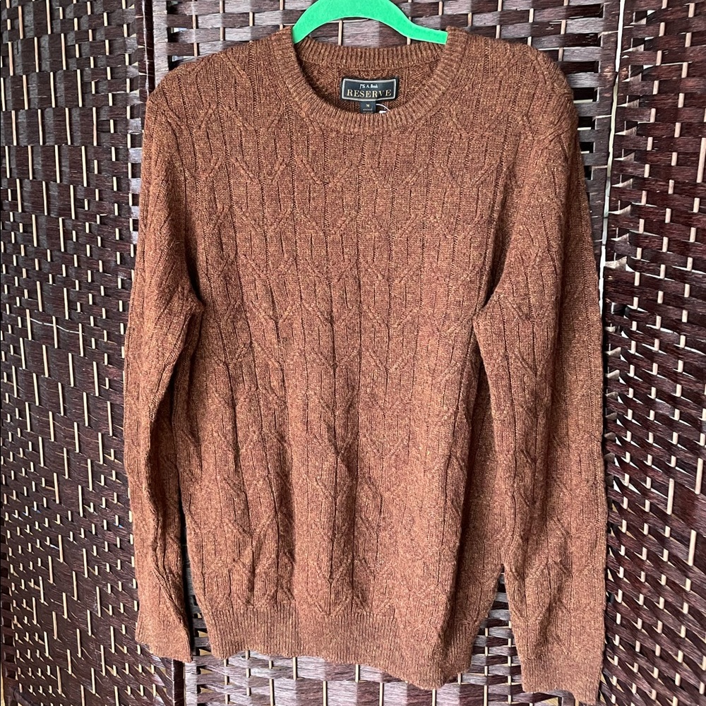 Jos A Bank Reserve Brown Mens Sweater - Size Mens Medium